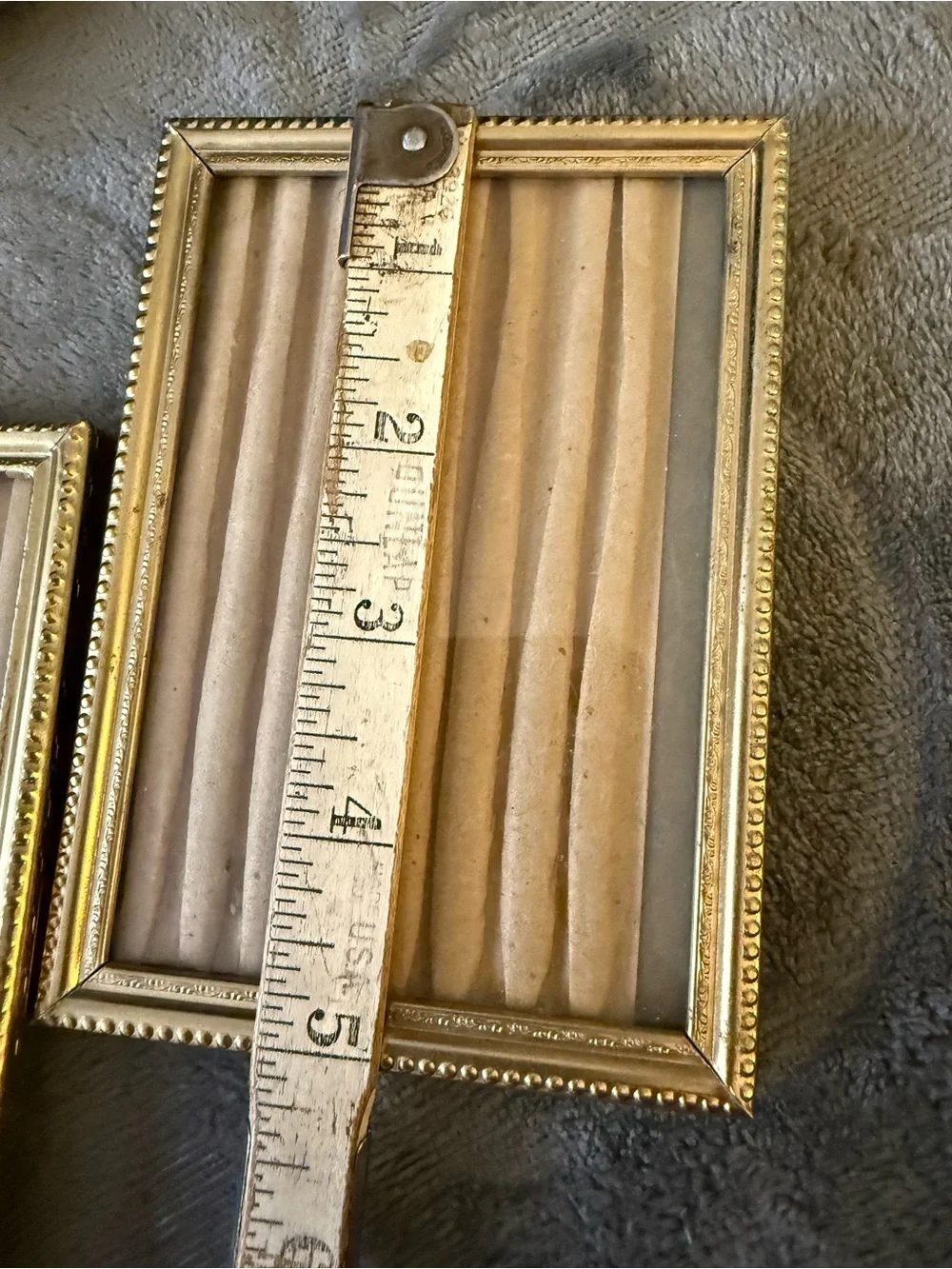 Vintage Gold Beaded Photo Frames Set of 2  Small and Medium   OSP
